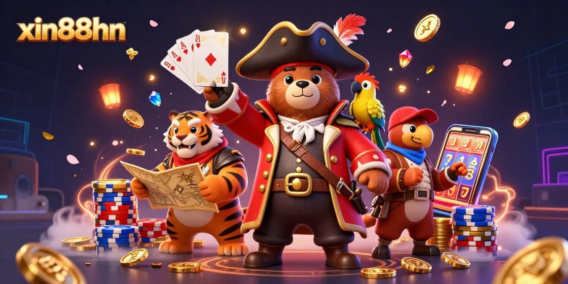 Experience thrilling adventures at xin88hn with vibrant pirate-themed casino games and luminous treasures.