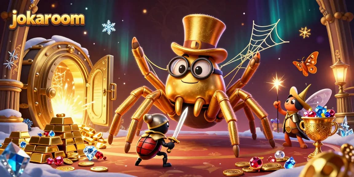 Engage with the vibrant jokaroom cosmos of casino excitement in this 3D jackpot-themed illustration.