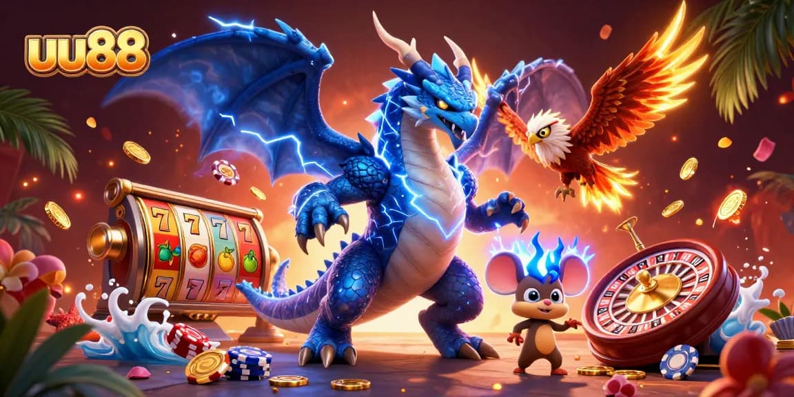Experience thrilling gameplay at uu88 with dynamic slots, poker chips, and exciting casino elements.