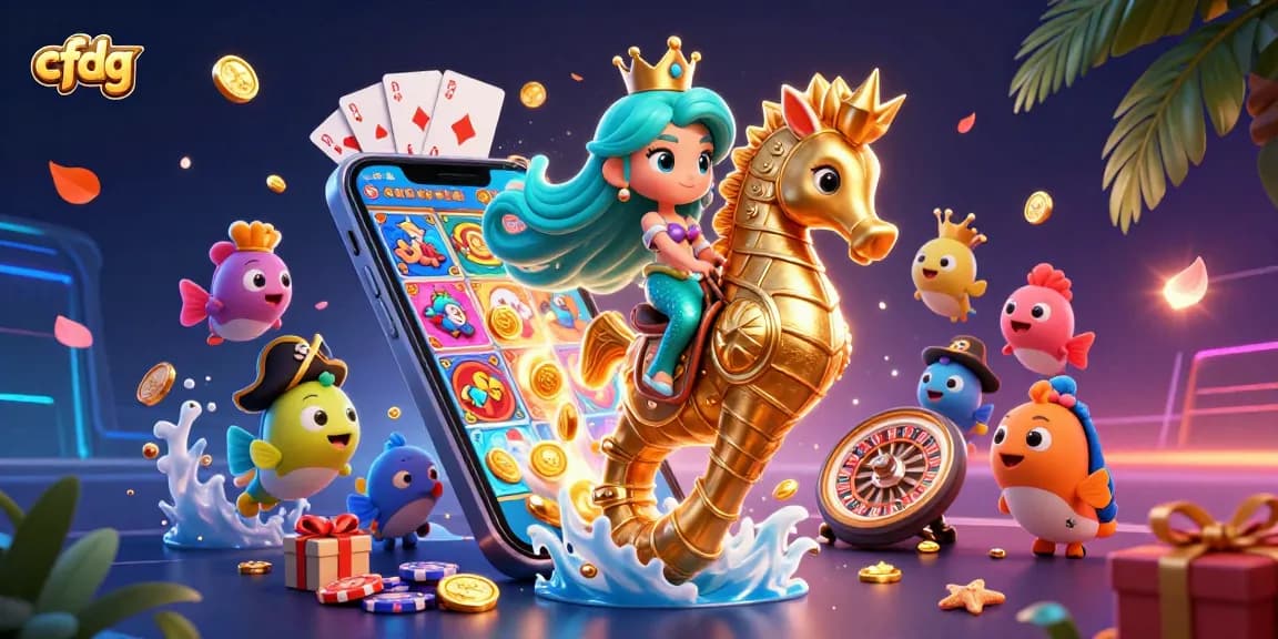 Experience cfdg's exciting gaming adventure with a mermaid princess and vibrant underwater elements.
