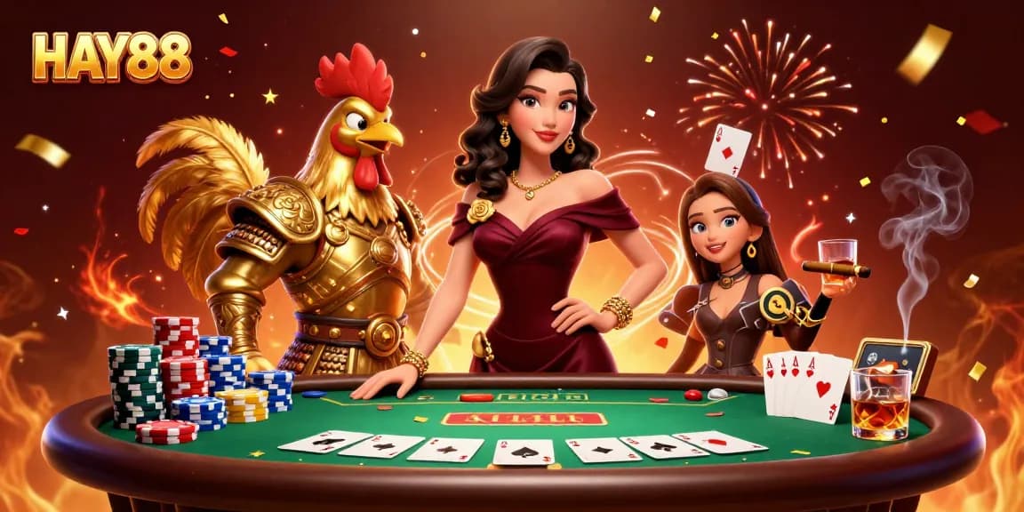 Play at HAY88 for an exciting poker scene with dynamic game elements and glamorous characters.