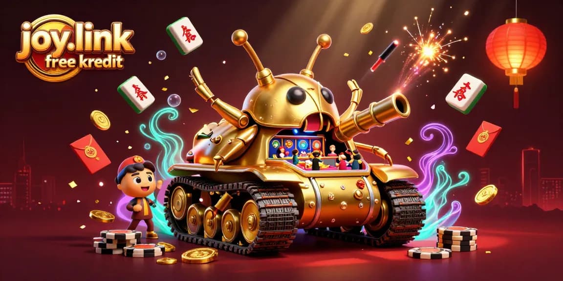 Experience joy.link free kredit with this vibrant 3D casino scene featuring captivating jackpot excitement.