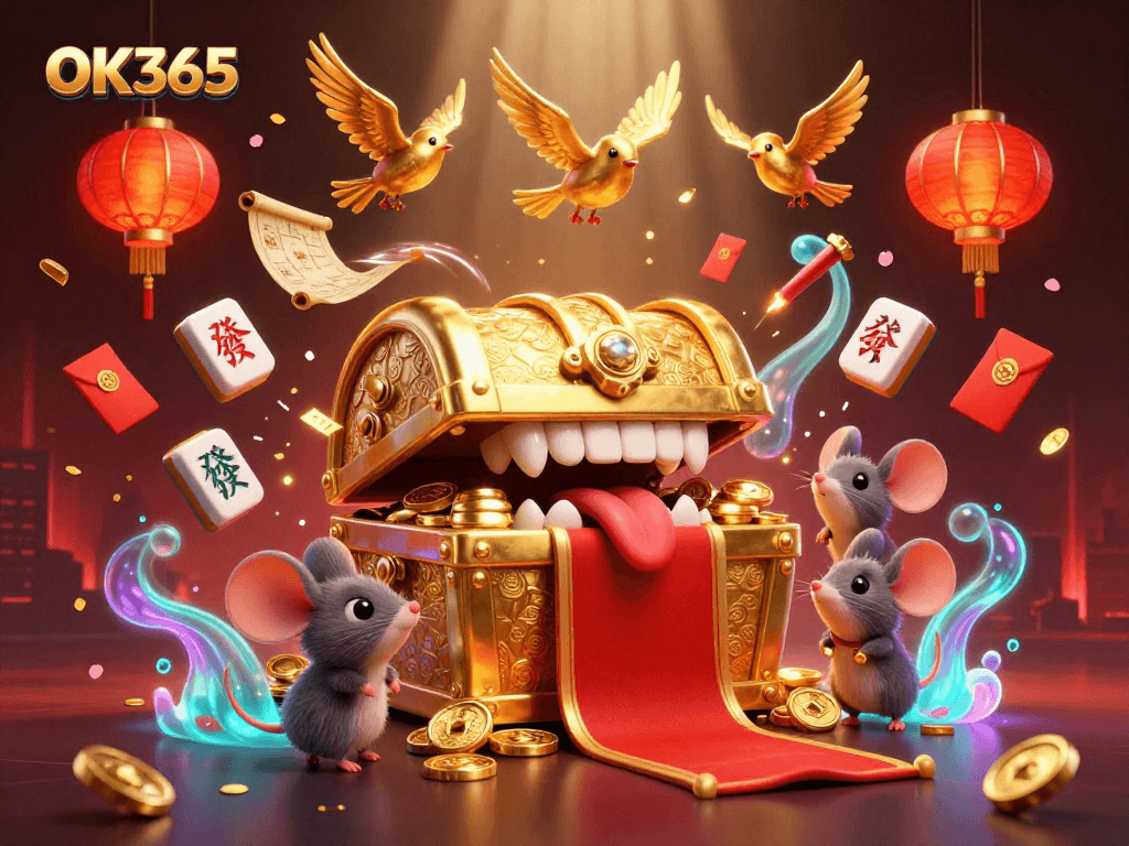 Experience the thrilling adventures at OK365 with captivating treasures and vibrant game elements.