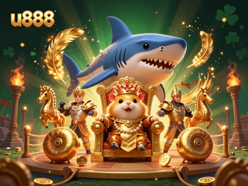 Experience winning strategies at u888 with thrilling games featuring a fierce golden hamster king and elaborate casino themes.