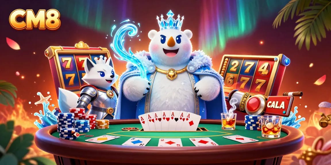 Experience thrilling wins at CM8 with this vibrant illustration of casino excitement.