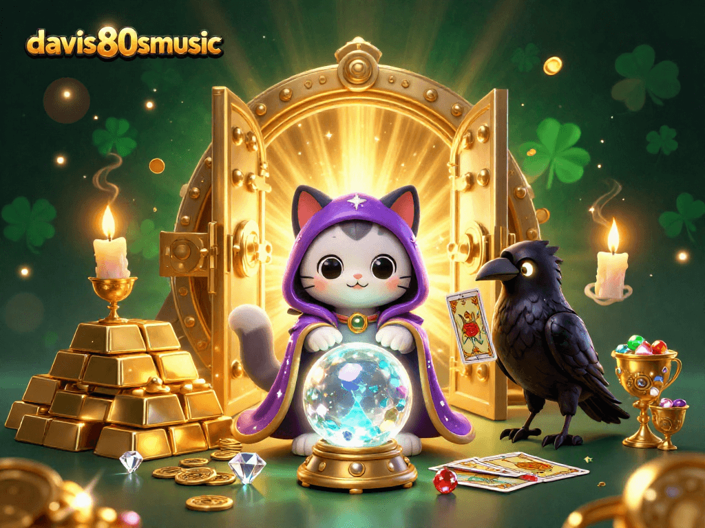 Experience thrilling gameplay at davis80smusic with a vibrant casino scene featuring mystical elements and treasures.