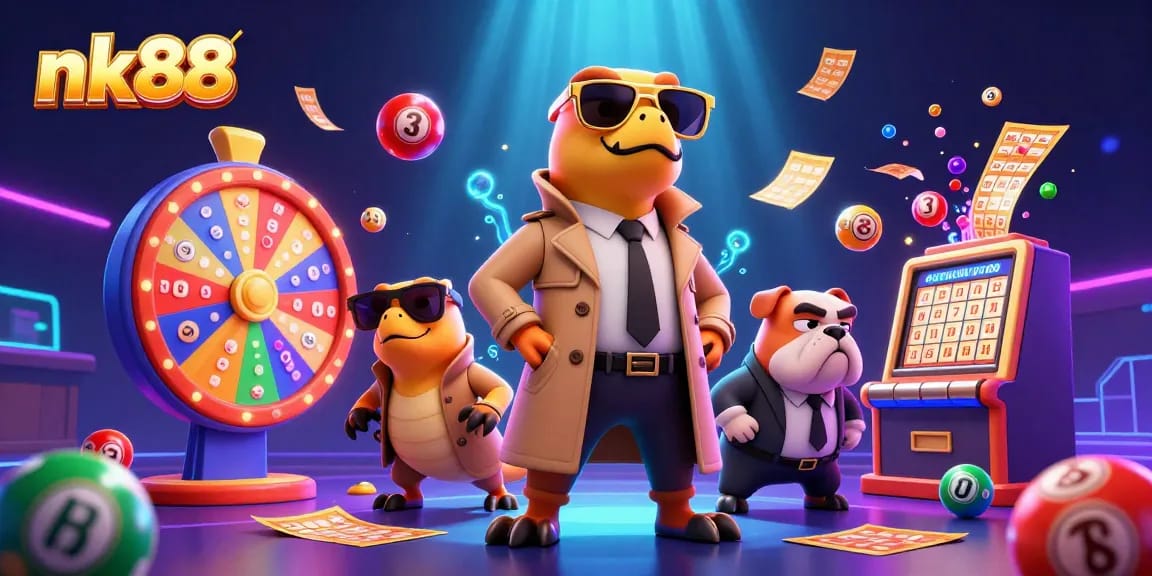 Engage in exciting gameplay with nk88 at a vibrant online casino scene featuring raptors trying to enter the VIP lounge.