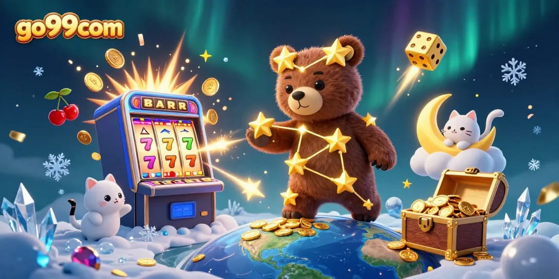 Experience winnings with go99com and captivating casino elements in a stunning illustration.