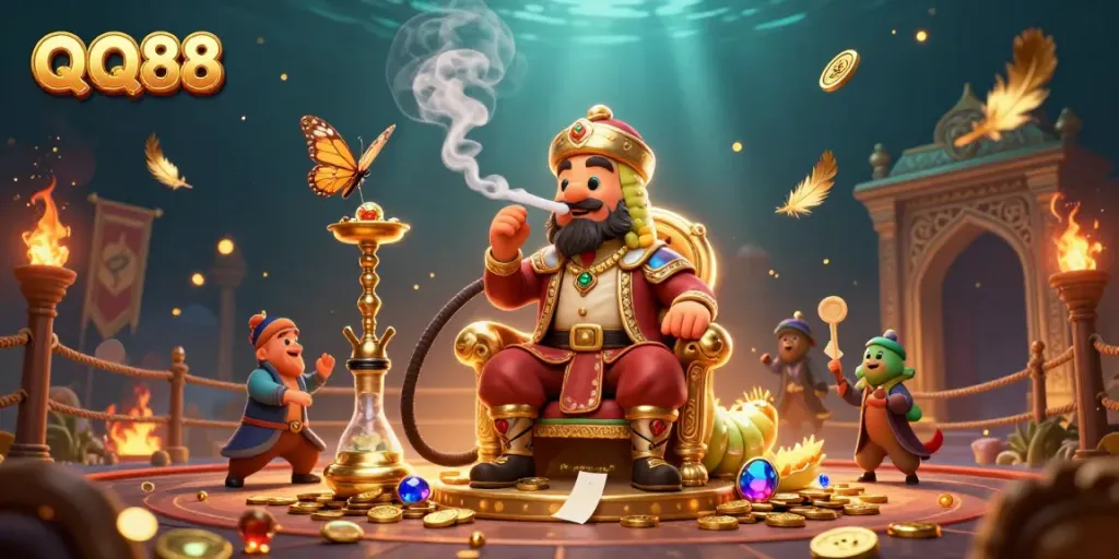 Experience thrilling gameplay with QQ88's vibrant casino scene featuring enchanting characters and dynamic betting elements.