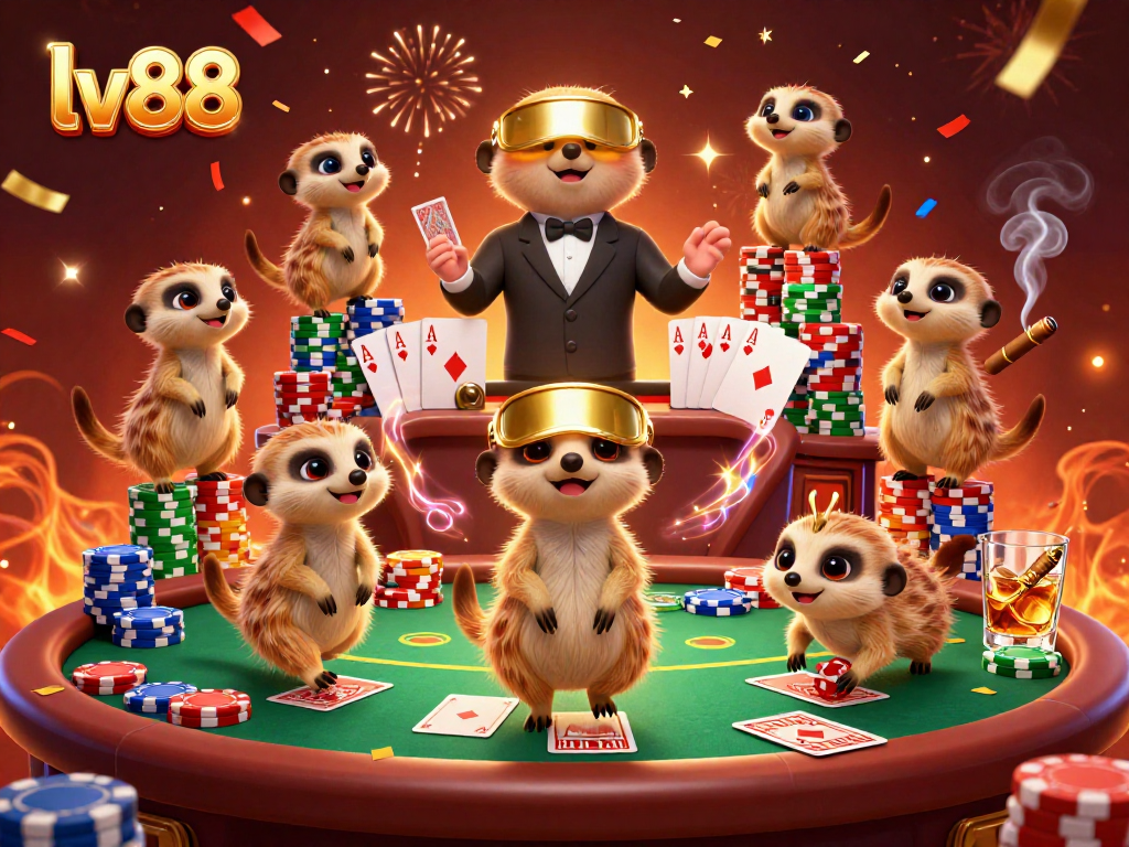 Engage in exciting gameplay at lv88 while meerkats manage a lively casino environment.