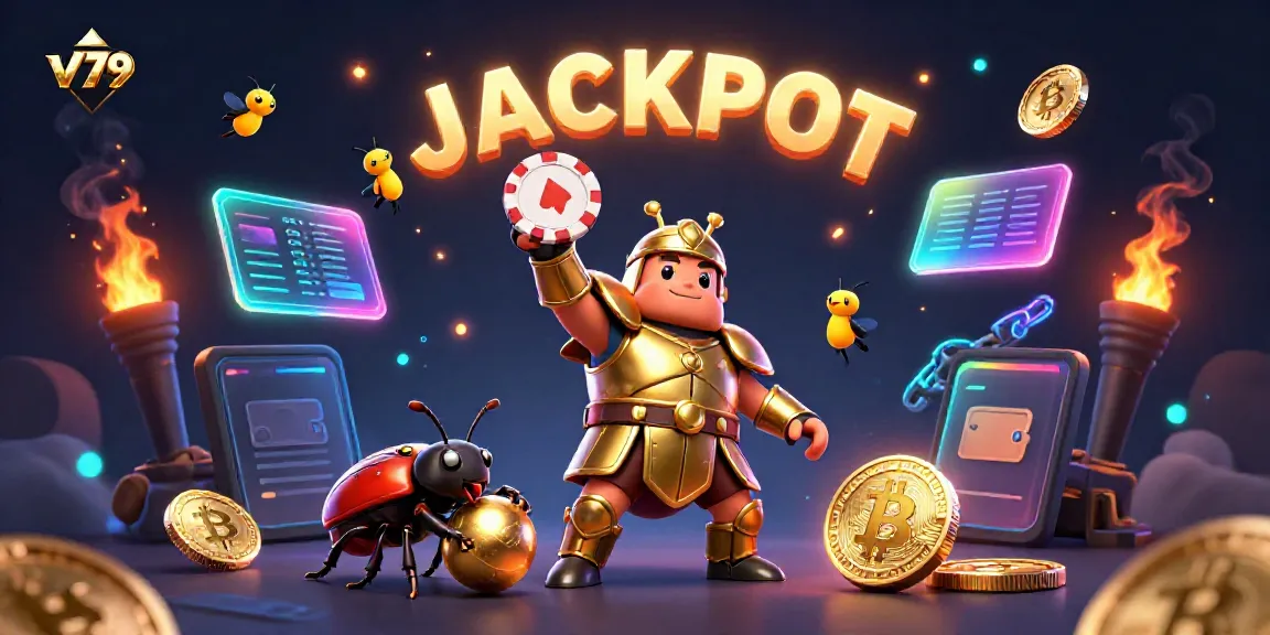 Engaging 3D representation showcasing v 79 in a dynamic casino scene with vibrant characters and gaming elements.