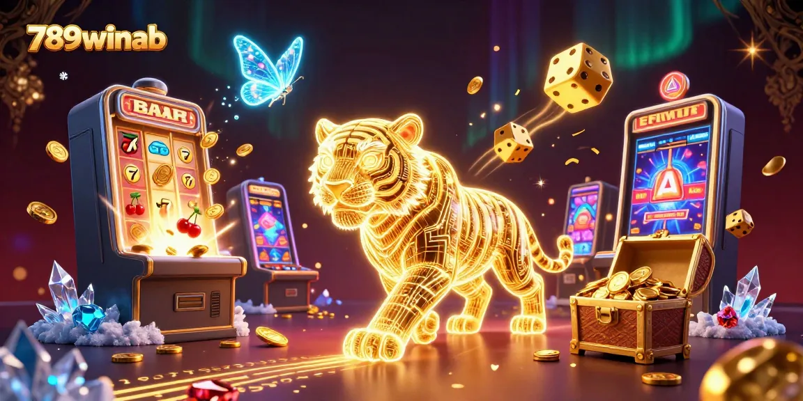 Experience the excitement of 789winab with a golden tiger and a jackpot explosion in a vibrant digital casino.
