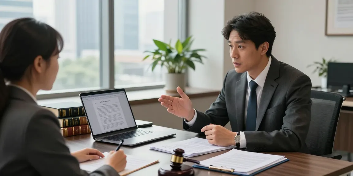 Get more insights on legal services during a consultation between a lawyer and client in a modern office.