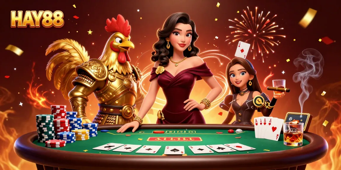 Play at HAY88 for an exciting poker scene with dynamic game elements and glamorous characters.