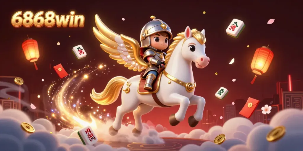 Experience thrilling gaming at 6868win with vibrant casino elements and enchanting characters.