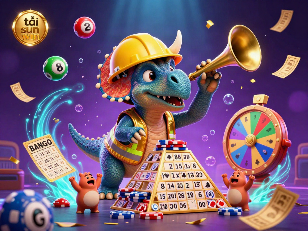 Engage with the exciting experience of tải sun win as a colorful 3D scene unfolds with animated casino elements.