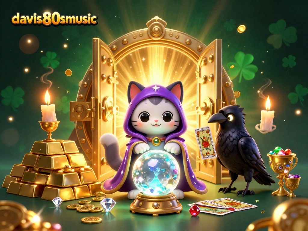 Experience thrilling gameplay at davis80smusic with a vibrant casino scene featuring mystical elements and treasures.