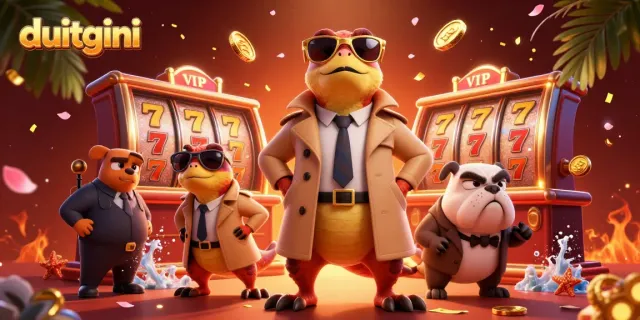 Experience the thrill of duitgini with playful raptors sneaking into a VIP casino.