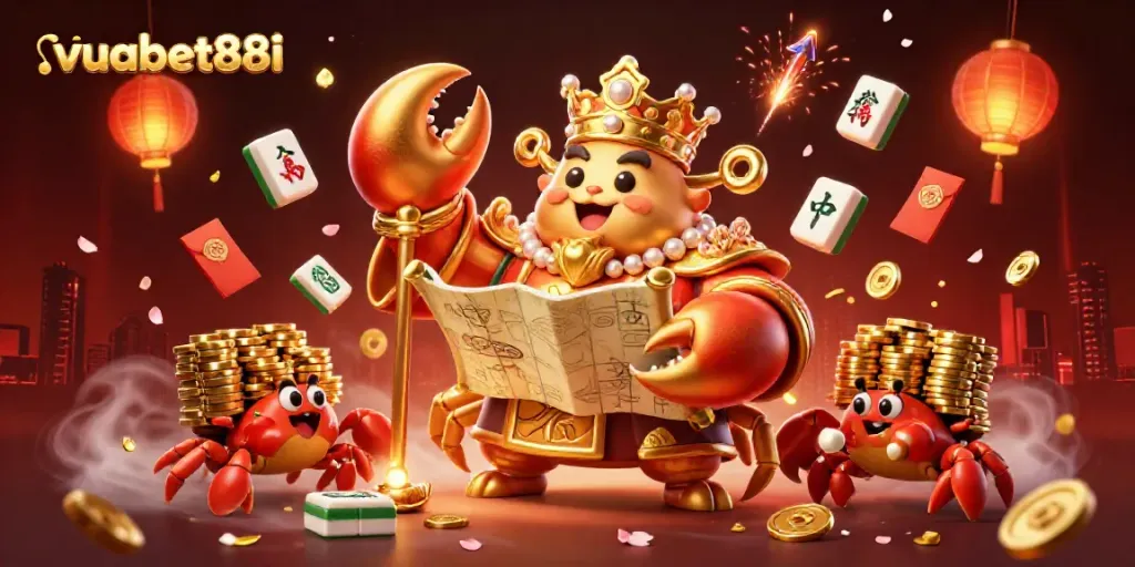 Experience winning with vuabet88i's dynamic golden crab emperor and luxury gaming elements.