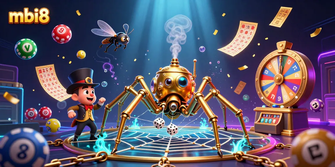 Catch your luck with mbi8 in this vibrant 3D illustration showcasing stunning casino action!